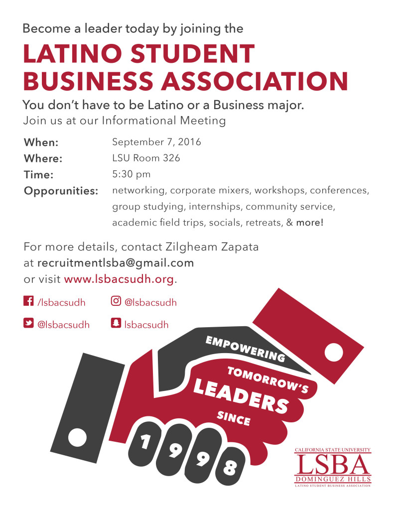 LSBA Informational Meeting Latino Student Business Association at